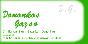 domonkos gazso business card